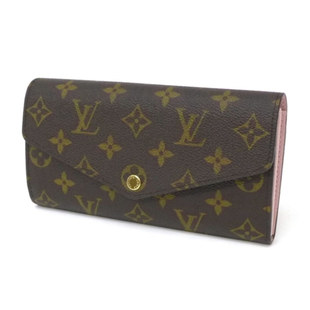 Cloth Bag Portefeuille Sarah Monogram Rose Ballerine Long Wallet